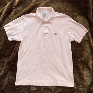 Lacoste Men’s Sz 5 Pale Pink Polo Made in El Salvador in MINT CONDITION